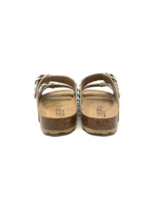 Ciabatta donna con borchiette turchesi IL LACCIO | BRK698ASHNABUKCRAZY STONE